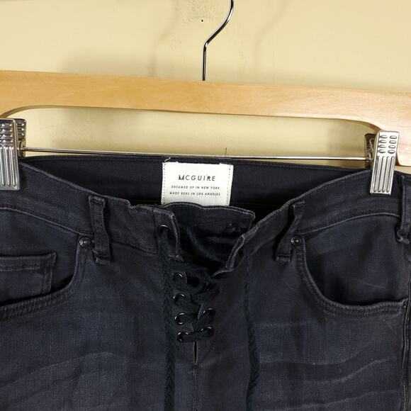 McGuire Isabeli Mid-Rise Lace-Up Skinny Jeans Size 27 - Picture 9 of 12